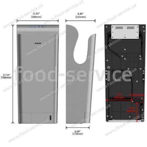 Сушилка для рук Berg AK2030S автоматическая серая